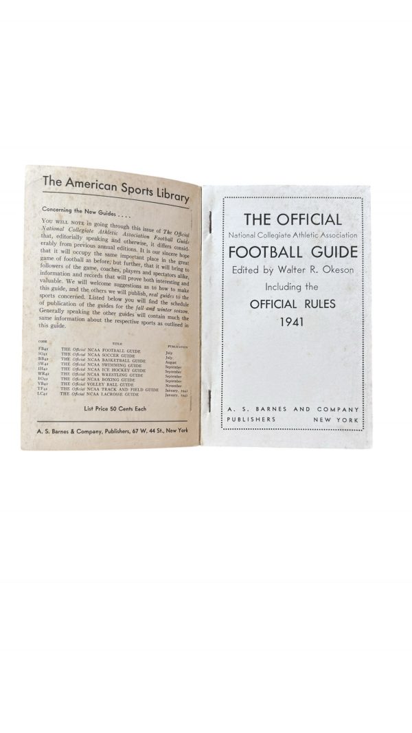 Guide officiel de football américain NCAA 1941 – Image 2