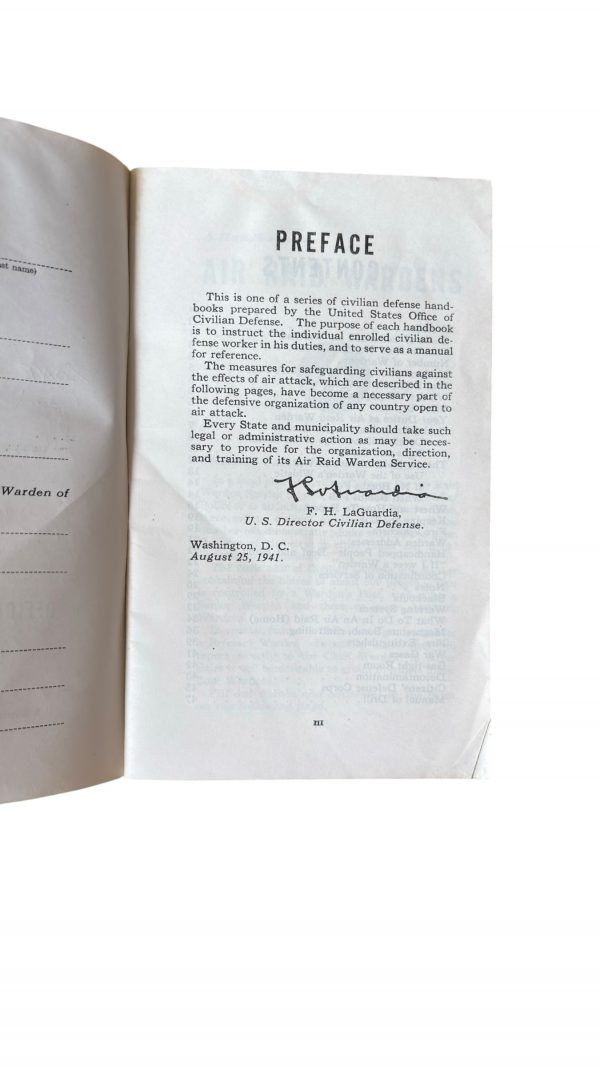 A Handbook for Air Raid Wardens 1941 Nominatif – Image 3