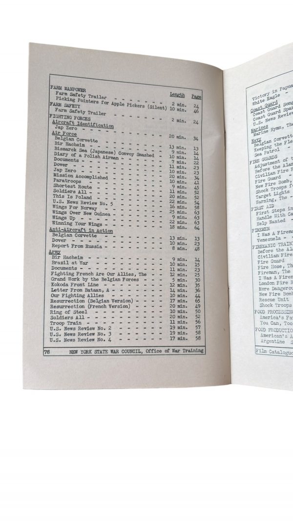 War Film Catalogue and Handbook 1943 Nominatif – Image 4