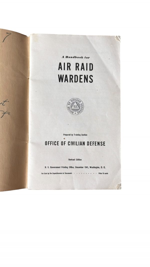 A Handbook for Air Raid Wardens 1941 Nominatif – Image 3