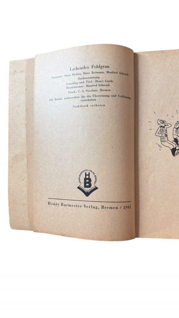 Livre Humoristique Allemand 1941 Lachendes Feldgrau – Image 3