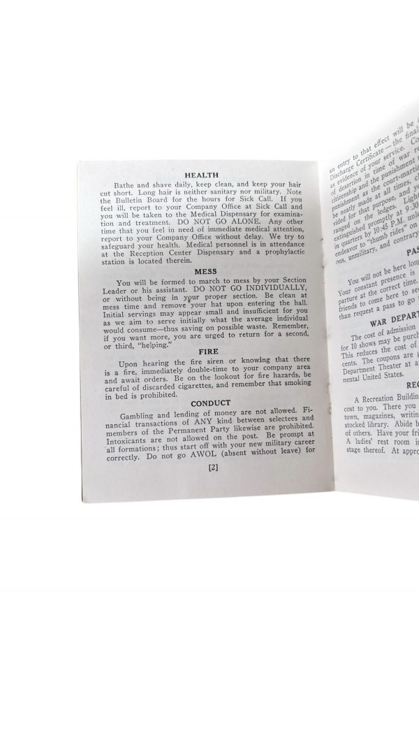 Selectees Handbook 1942 – Image 3