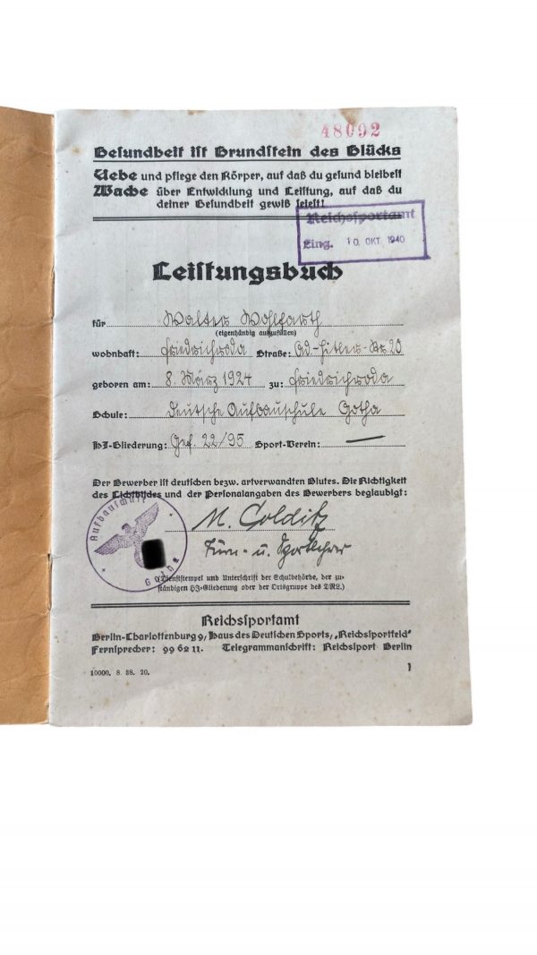Ensemble Reichssportabzeichen 1942 Hitlerjugend – Image 13