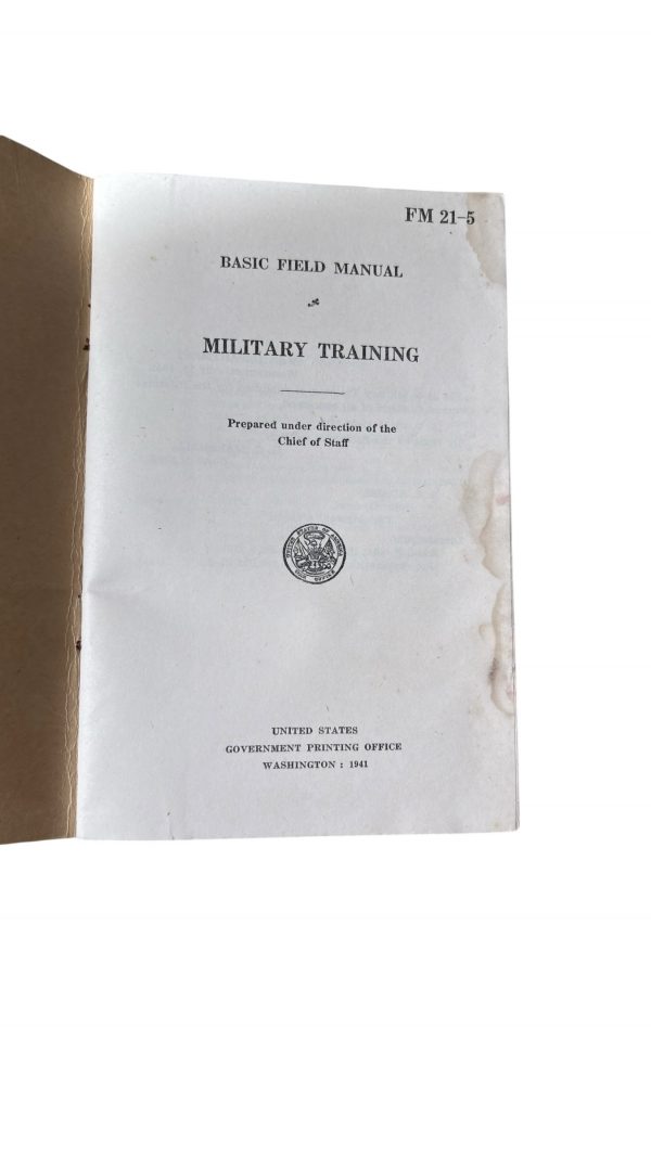 Basic Field Manual Military Training FM 21-5 1941 – Image 2