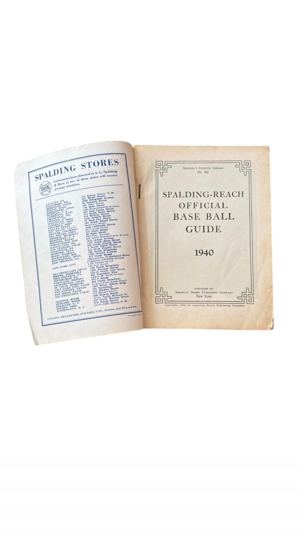 Spalding–Reach Official Base Ball Guide 1940 – Image 3