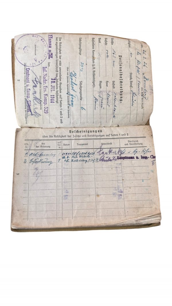 Soldbuch Transmission POW France – Image 4