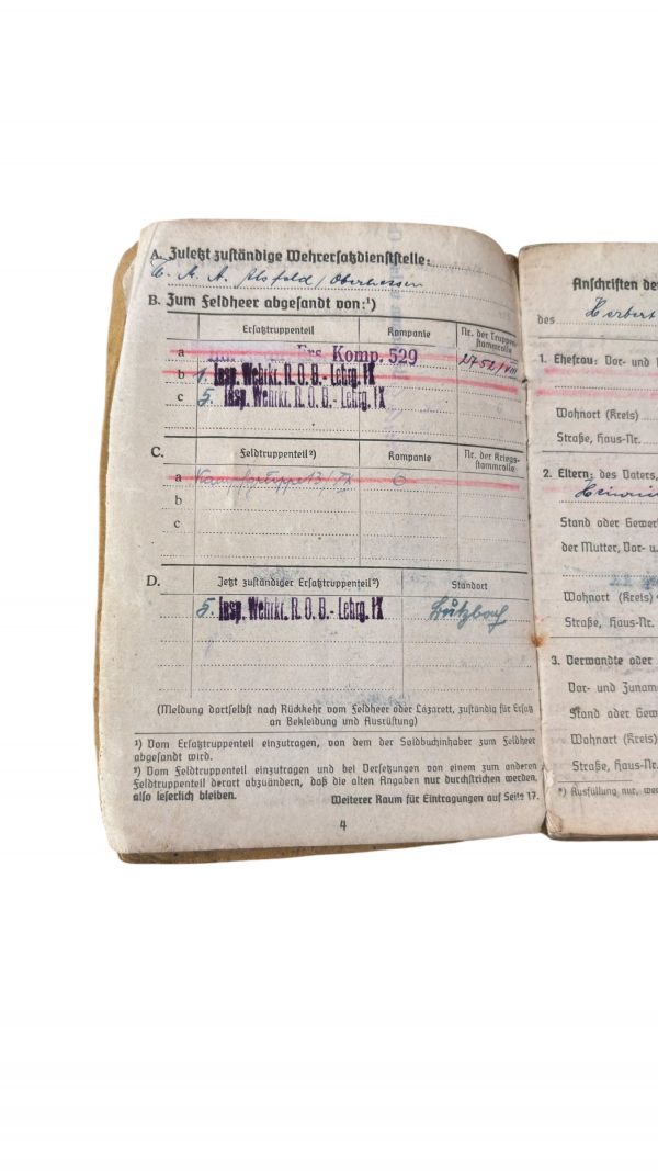 Soldbuch Transmission POW France – Image 5