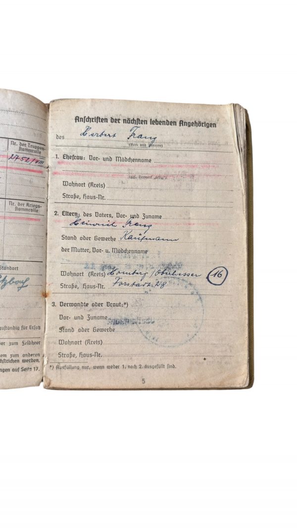 Soldbuch Transmission POW France – Image 6