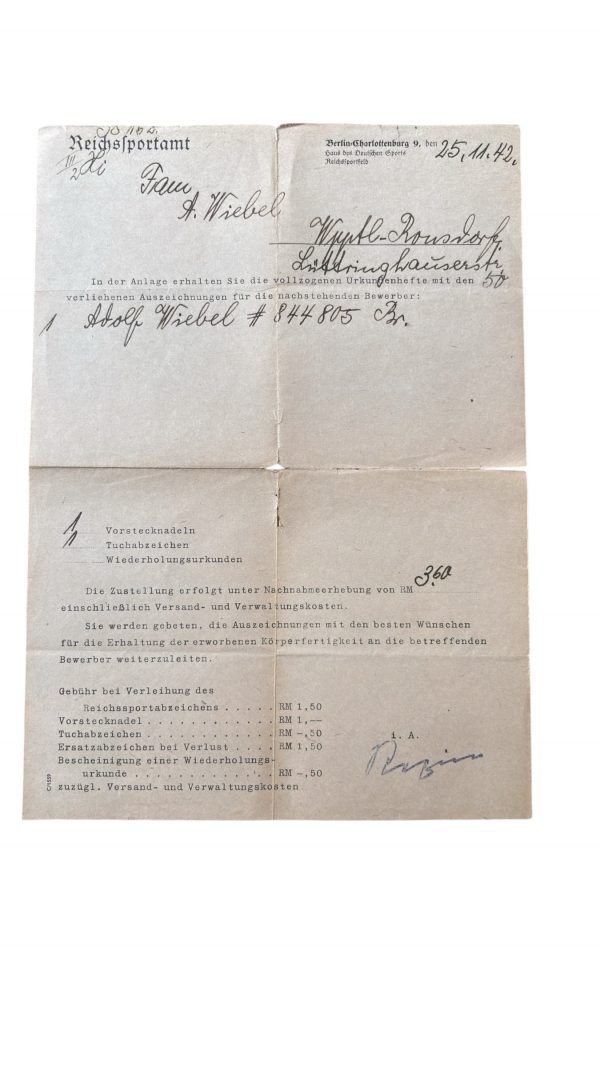 Ensemble Reichssportabzeichen 1942 – Image 14