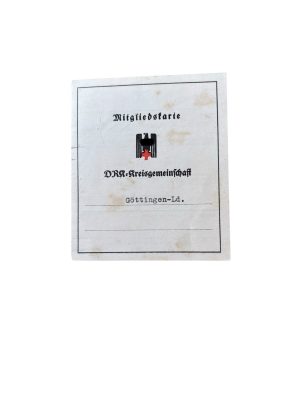 Carte de membre du Deutsches Rotes Kreuz DRK