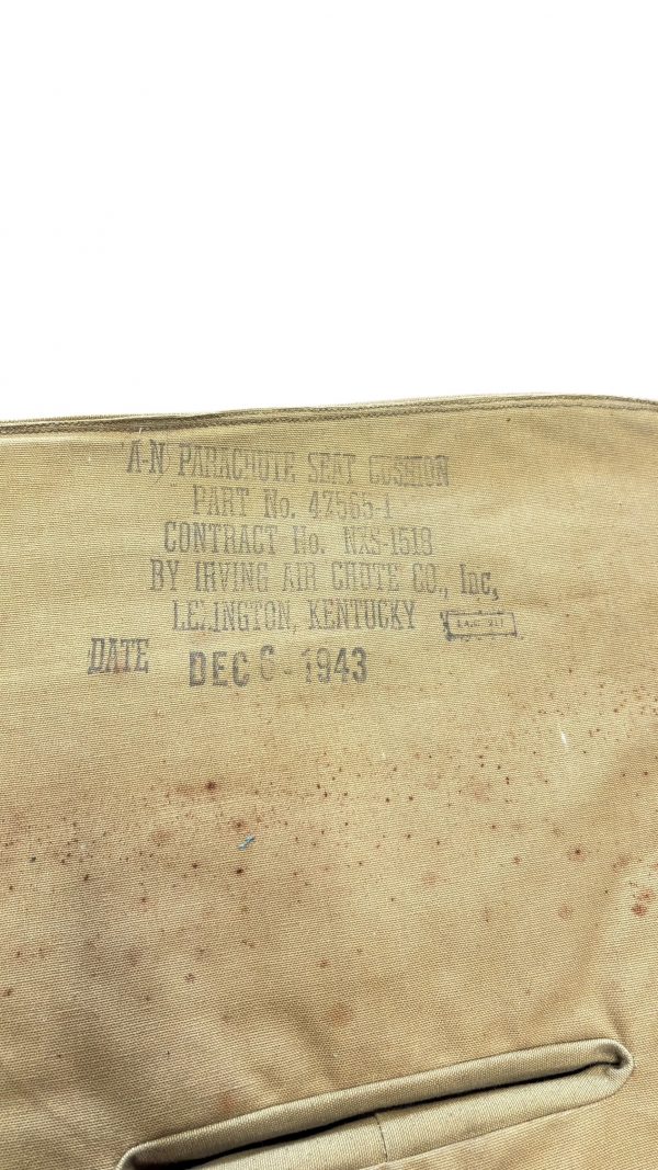 Coussin Fessier Pour Parachute Siège USAAF 1943 – Image 2