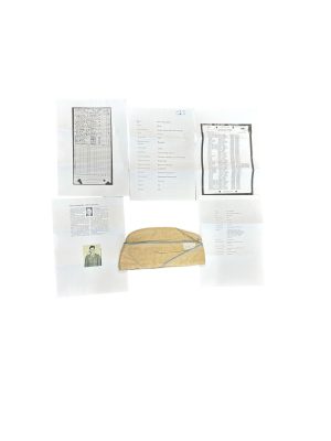 Calot US WWII nominatif 104e division d’infanterie Purple Heart