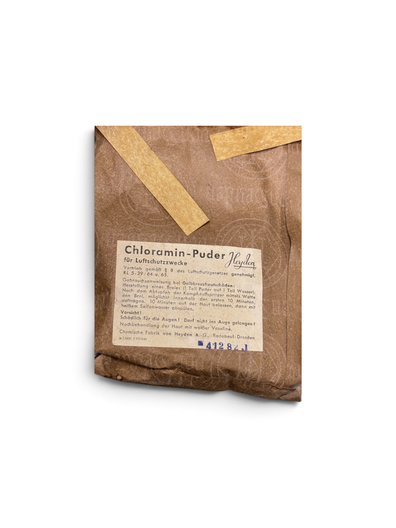 Sachet Chloramin-Puder Allemand 1942 WWII – Image 4