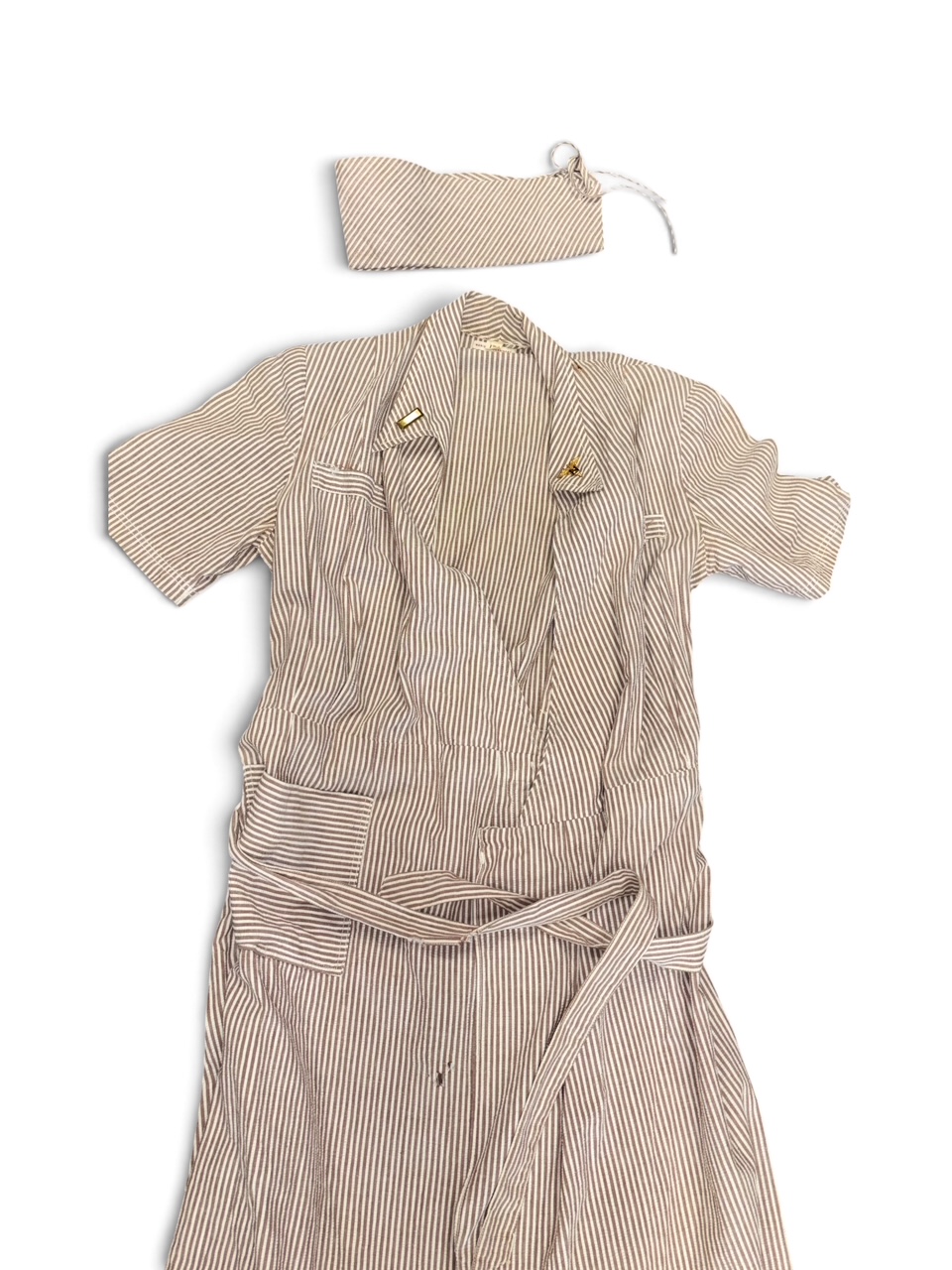 Robe Seersucker Nominative + Coiffe Nurse WWII – Image 2