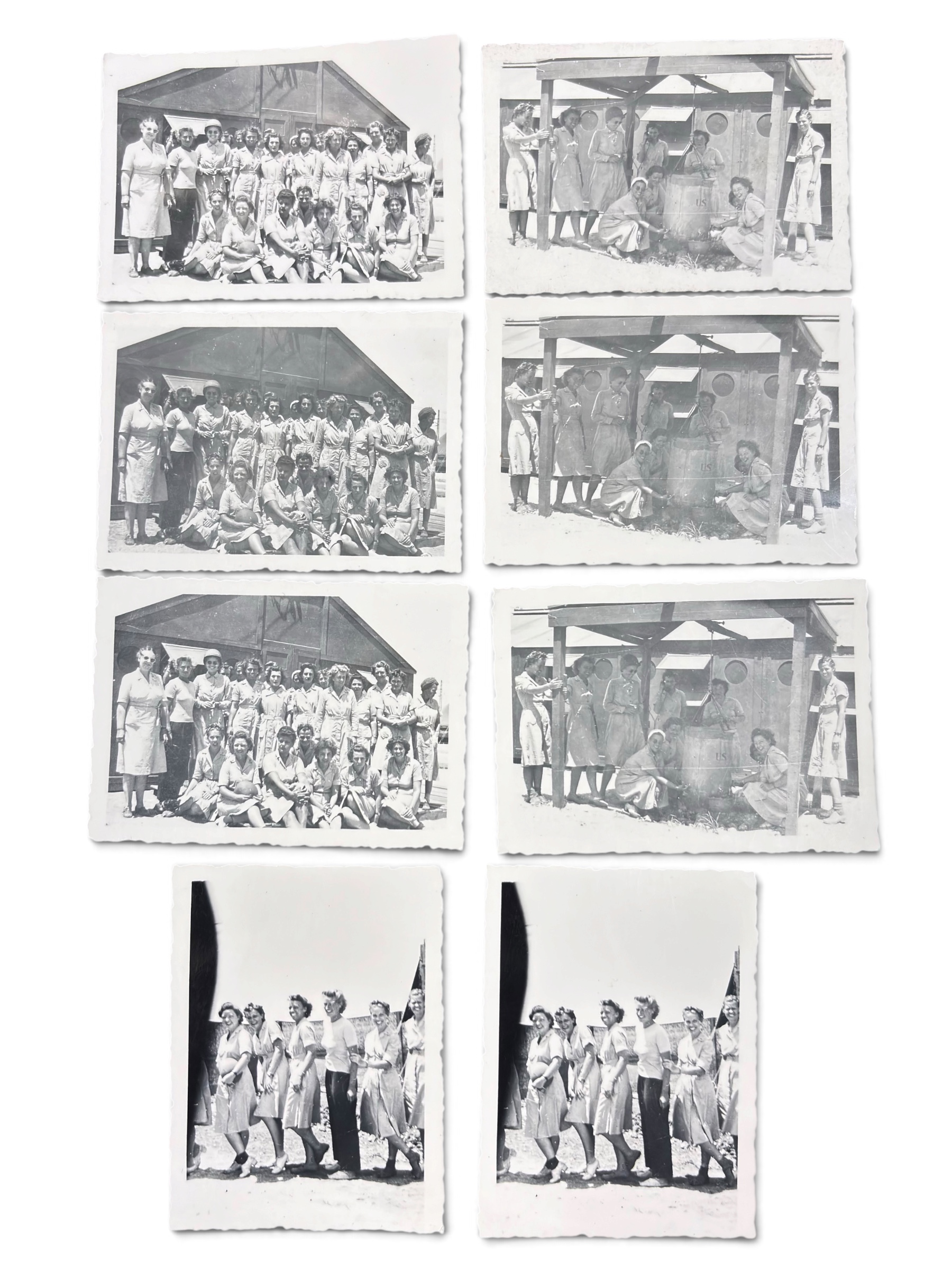 Lot Photo Nurse Camp Militaire WWII